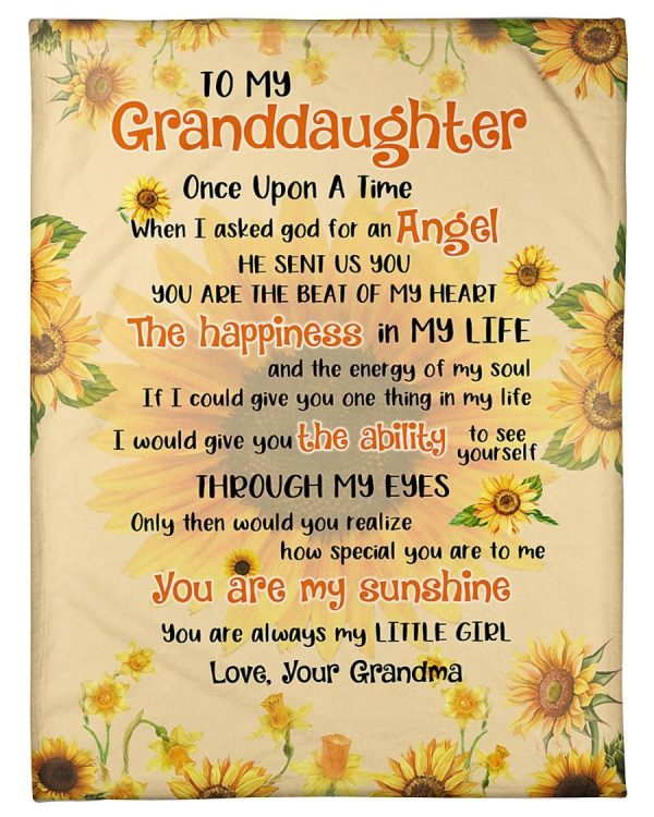 To My Granddaughter I Asked God Blanket