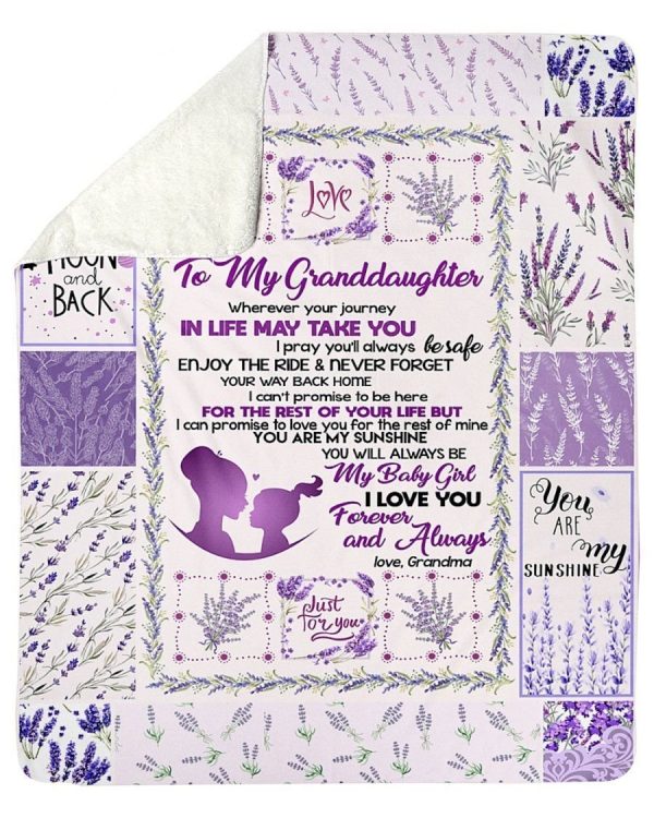 To My Granddaughter I Love You Forever Blanket