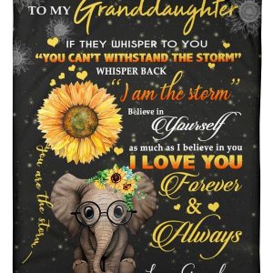 To My Granddaughter If They Whisper To You Gifts Blanket