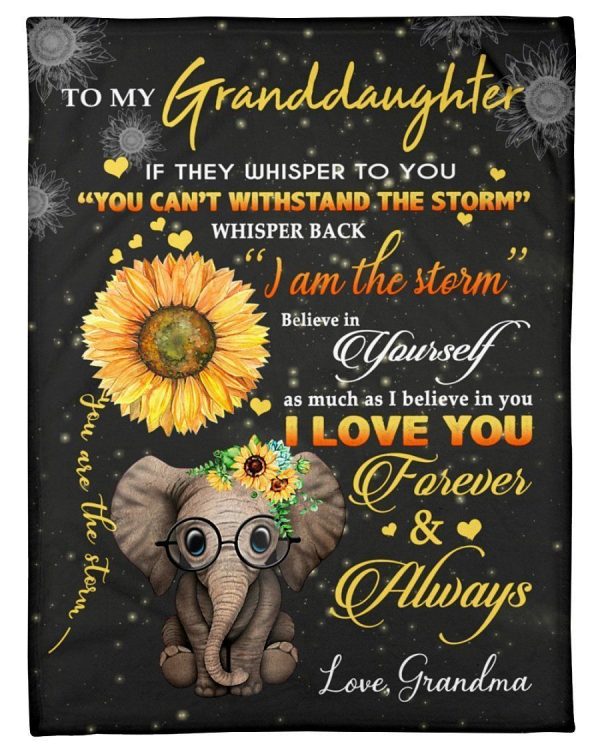 To My Granddaughter If They Whisper To You Gifts Blanket