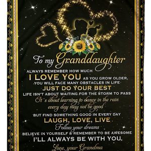 To My Granddaughter I’ll Always Be With You Blanket