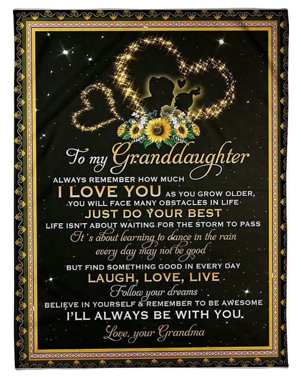 To My Granddaughter I’ll Always Be With You Blanket