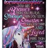 To My Granddaughter Kisses From Grandma Gift Blanket