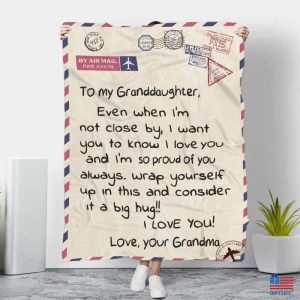 To My Granddaughter  So Proud Of You Blanket