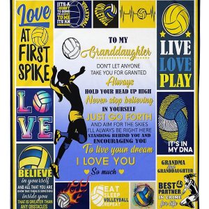 To My Granddaughter Volleyball Blanket