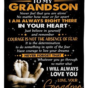 To My Grandson I Will Love You Blanket