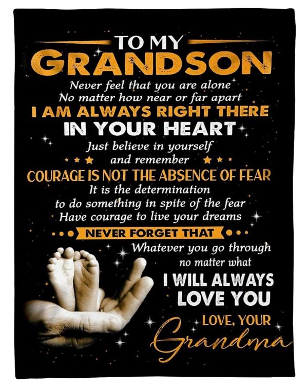 To My Grandson I Will Love You Blanket