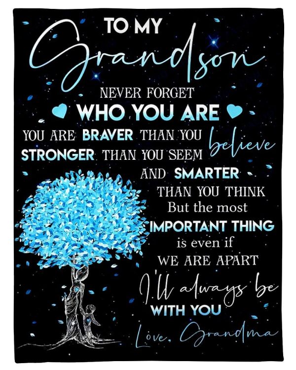 To My Grandson Important Thing Blanket