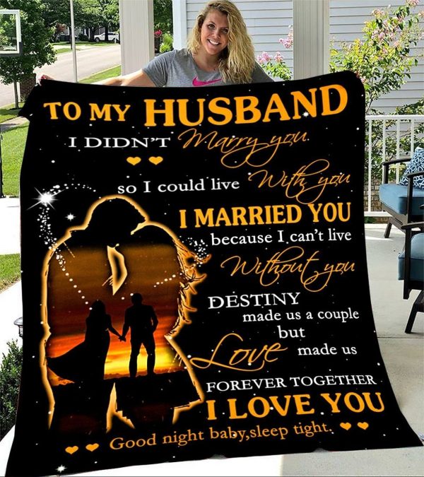 To My Husband Destiny Made Us A Couple Blanket