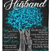 To My Husband I Love You Custom Design Blanket