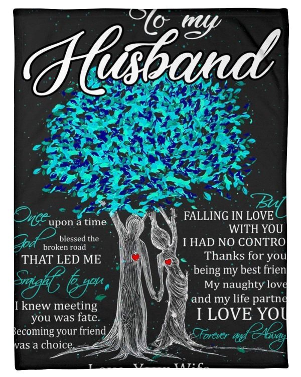 To My Husband I Love You Custom Design Blanket