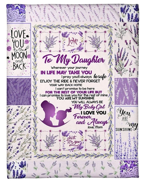 To My Husband I Love You Forever And Always Lavender Custom Design Blanket