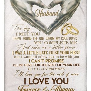 To My Husband I Love You Forever And Always Lovely Gifts Blanket