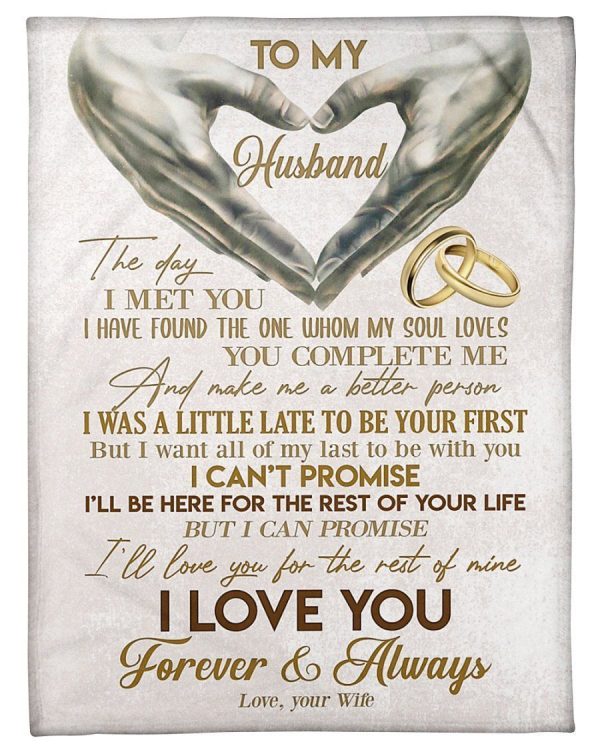 To My Husband I Love You Forever And Always Lovely Gifts Blanket