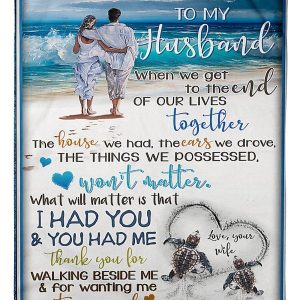 To My Husband Thank You For Walking Beside Me Blanket