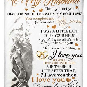 To My Husband The Day I Met You Blanket