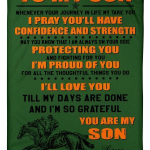 To My Son- I’m So Grateful You Are My Son Blanket