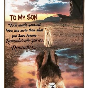 To My Son Lion Blanket