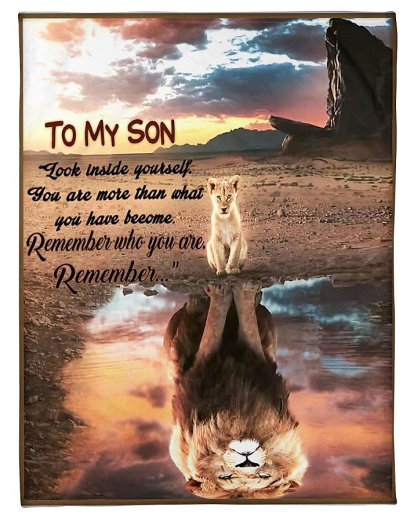 To My Son Lion Blanket