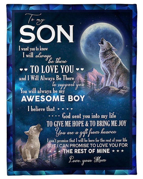 To My Son Love From Your Mom Gift Blanket