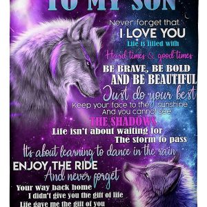 To My Son Love & Kisses From Mom Blanket