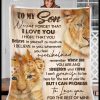 To My Son Straighten Your Crown Lion Blanket