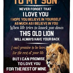 To My Son This Old Lion Blanket