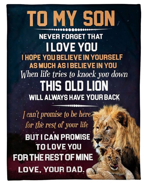 To My Son This Old Lion Blanket