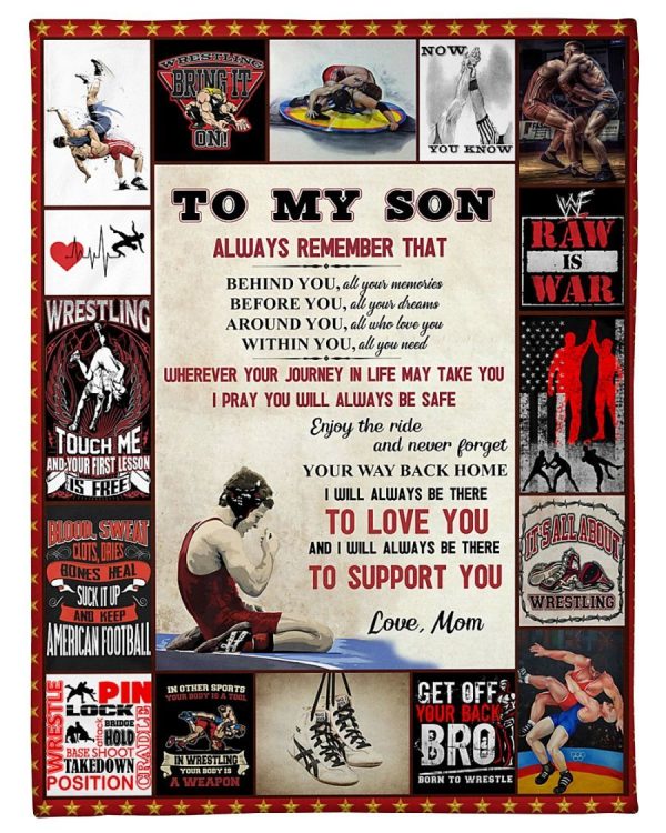 To My Son Wrestling Blanket