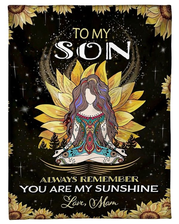 To My Son You Are My Sunshine Blanket