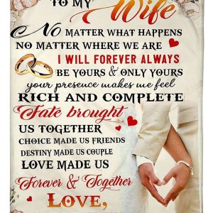 To My Wife Forever Together Blanket