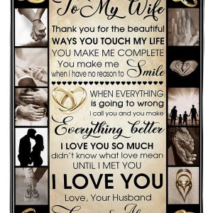 To My Wife Husband Blanket