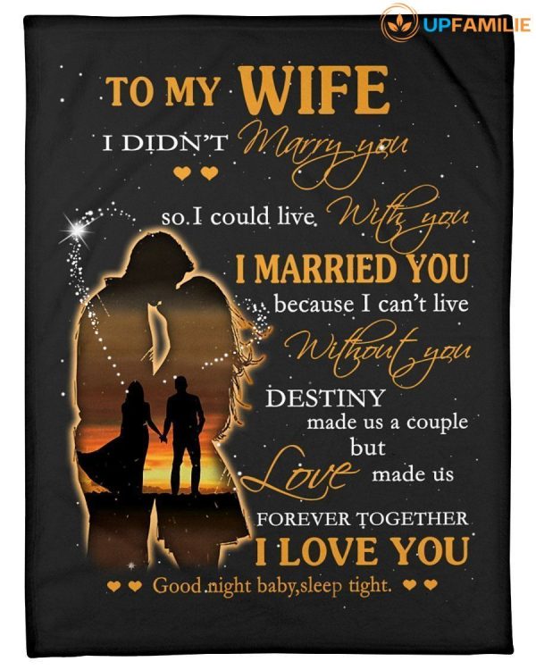 To My Wife I Love You Forever Custom Design Gifts Blanket