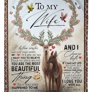 To My Wife I Love You With All I Am Gifts From Husband Blanket