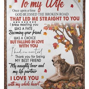 To My Wife I Love You With My Whole Heart Custom Design Gifts Blanket