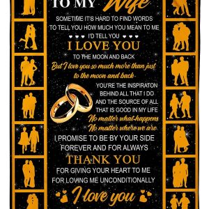 To My Wife Thank You Blanket