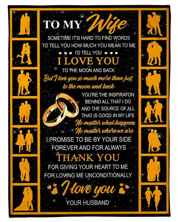 To My Wife Thank You Blanket