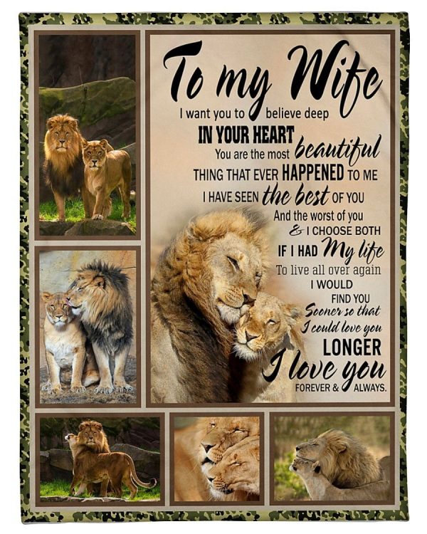 To My Wife You Are Beautiful GS-NT1002HY Blanket