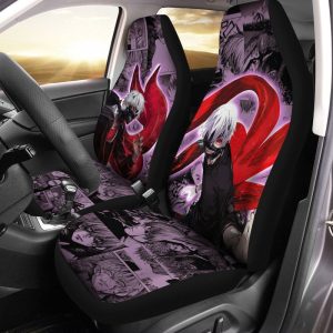 Tokyo Ghoul Ken Kaneki Car Seat Covers Custom Anime Car Accessories