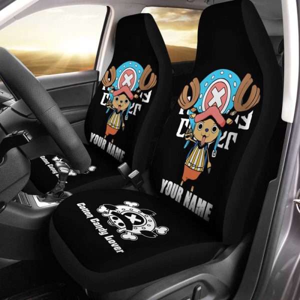 Tony Tony Chopper Car Seat Covers Custom Name One Piece Anime Car Accessories