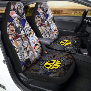 Trafalgar D. Water Law Funny Car Seat Covers Custom Anime Car Accessories For One Piece Fans