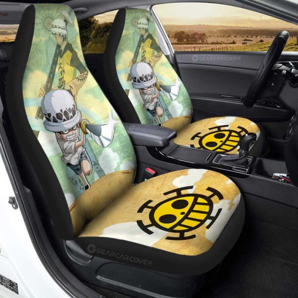 Trafalgar Law Car Seat Covers Custom Map Car Accessories For Fans