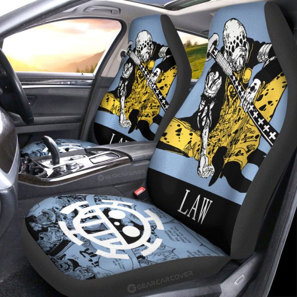 Trafalgar Law Car Seat Covers Custom One Piece Anime Car Accessories