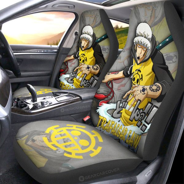 Trafalgar Law Car Seat Covers Custom One Piece Anime Car Accessories