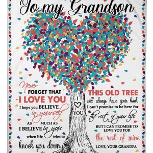 Tree Grandpa Hopes Grandson To Believe In Himself Blanket