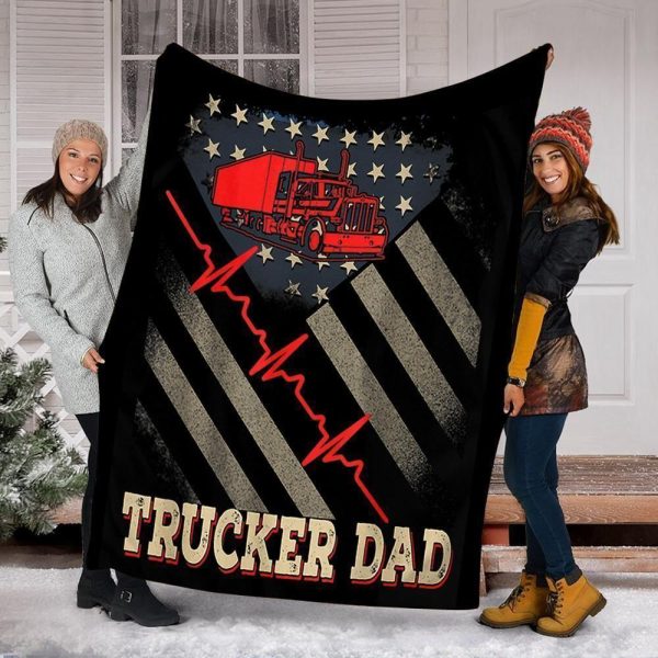 Trucker Dad Gift For Dad Father’s Day Gift Blanket