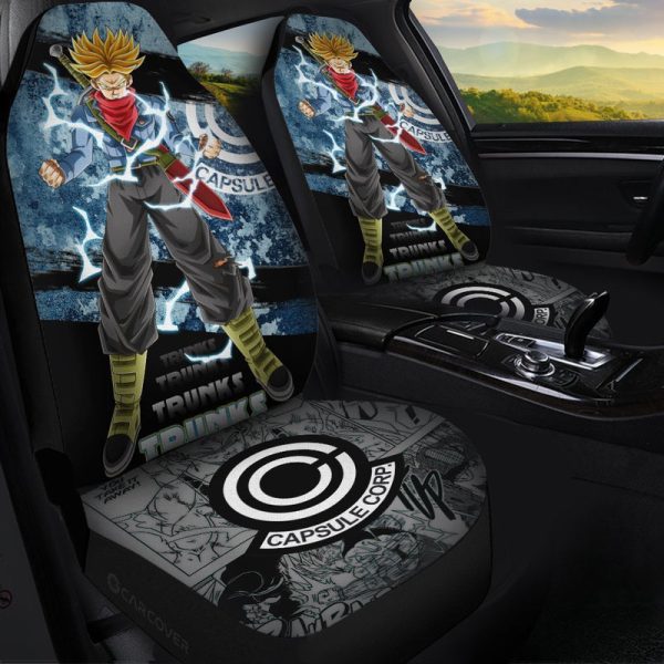 Trunks Car Seat Covers Custom Anime Dragon Ball Car Interior Accessories