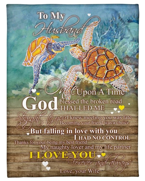 Turtle Husband God Blessed For You Blanket