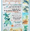 Turtles Never Forget That I Love You Grandma Gift For Granddaughter Blanket