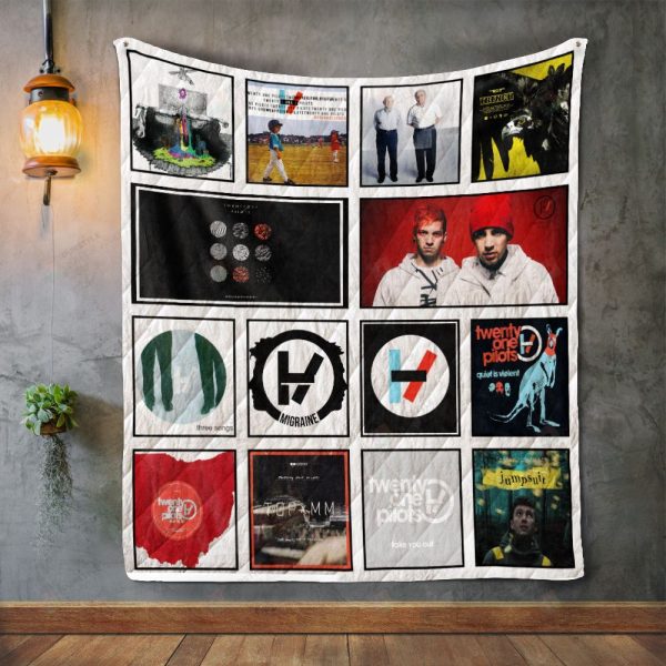 Twenty One Pilots Album Covers Quilt Blanket